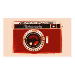 Retro rote Kamera-Fotografie-Visitenkarten