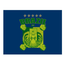 Retro Samba futebol verblaßte Grafikgeschenke Postkarten