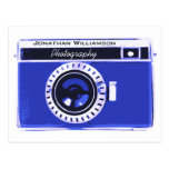 Retro sauberes blaues Kamera-Fotografie-Geschäft Postkarten