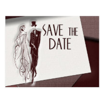 Retro Save the Date Postkarten