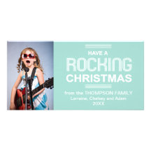 Retro Schwingweihnachtsfeiertags-Foto-Karte Personalisierte Foto Karte