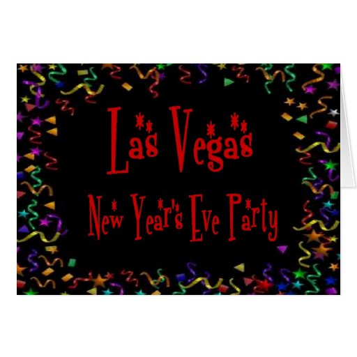 Retro Silvesterabend-Einladungen Las Vegass Karte