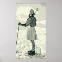 RETRO SKI-MÄDCHEN-SPORT POSTER