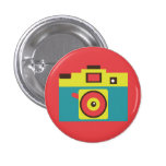 Retro Spielzeug-Kamera-(blauer) Flair-Knopf Anstecknadelbuttons