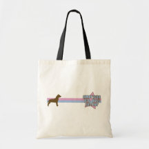 Retro Stern-amerikanische Pitbull Terrier Einkaufstaschen