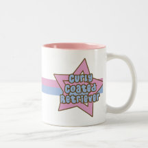 Retro Stern-gelockter überzogener Retriever-Becher Kaffeetassen