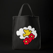 Retro Taube mit Herz-und Blumen-Taschen-Tasche taschen