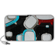 Retro Televisions Pattern Travel Speakers