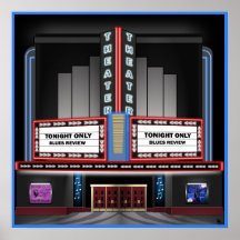 Retro Theater-Plakat