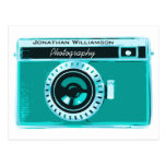 Retro tropisches Aqua-Kamera-Fotografie-Geschäft Postkarten