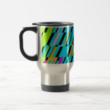 Retro Trümmer-Quadrat-Mehrfarbenreise-Becher Kaffee Tasse