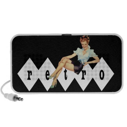 Retro Vierzigerjahre Pin oben Lautsprecher