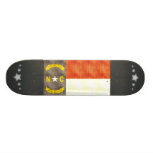 Retro Vintage North Carolina Flag Skateboard