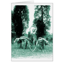 Retro Vintage Tanzen-Frauen-wilde Frauen Karten