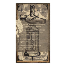 Retro Vintage Wein-Geschäfts-Geschäfts-Karte Visitenkarten