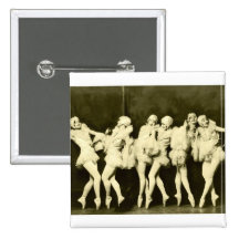 Retro Vintager schöner Tanzen-Frauen-Ballett-Tanz Anstecknadelbutton