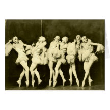 Retro Vintager schöner Tanzen-Frauen-Ballett-Tanz Karten