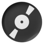 Retro Vinylaufzeichnung Flacher Teller