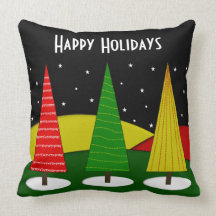 Retro Weihnachtsbaum-Entwurfs-Kissen