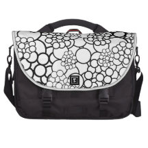 Retro weiße schwarze Tupfen-Laptop-Tasche