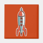 Retro Weltraumrakete Magnete