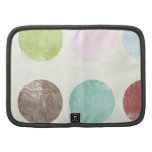 Retro wunderliches aquamarines rosa braunes Polkap Mappe