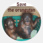Retten Sie den Orang-Utan Sticker