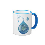 Retten Sie den Wasser-Planetenbecher Kaffee Haferl