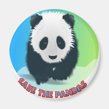 Retten Sie die Pandas. Panda-Bär Kühlschrankmagnet