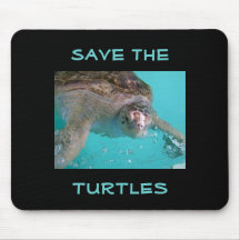 Retten Sie die Schildkröten Mauspad
