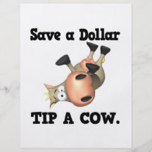 Retten Sie einer Dollar-Spitze eine Kuh Individuelle Flyer