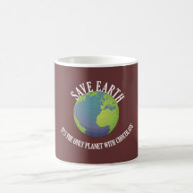 retten Sie Erde, die es der einzige Planet mit Sch Tasse