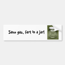 Retten Sie Gas, Furz in einem Glas! Auto Sticker