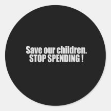Retten Sie unsere Kinder - stoppen Sie, T-Shirt au Runde Sticker