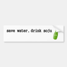 Retten Sie Wasser, Getränk Soju! Autoaufkleber