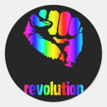 Revo Regenbogen/Phoenix Runde Aufkleber