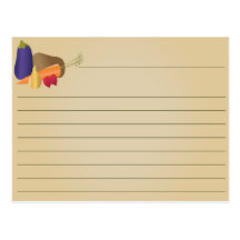 Rezept-Karte - Gemüse Postkarte