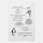 Rezepte mit Bleistift-Illustrationen; Pinguin, Str Küchenhandtücher