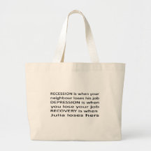 Rezession, Krise, Wiederaufnahme Taschen