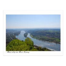 Rhein-Tal nahe Bonn, Deutschland Postkarte