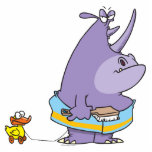 Rhino-Cartoon Zeit der lustigen Wanne tubby Photostatuen