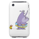 Rhino-Cartoon Zeit der lustigen Wanne tubby iPhone 3 Tough Cover