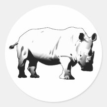 Rhinos-Felsen Runde Aufkleber