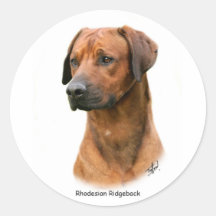 Rhodesian Ridgeback Runde Sticker