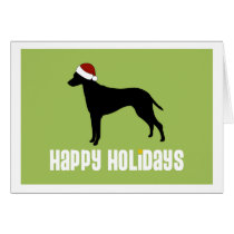 Rhodesian Ridgeback Weihnachtsmannmütze karten