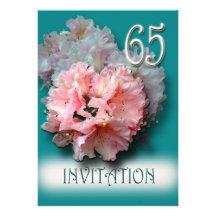 Rhododendron-65. Geburtstags-Party Einladung