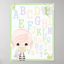 Rhyanna Alphabet-Wand-Kunst Posterdruck