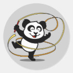 Rhythmische Gymnastik-Panda Runde Aufkleber
