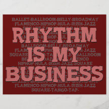 Rhythmus ist mein Geschäft Flyerbedruckung