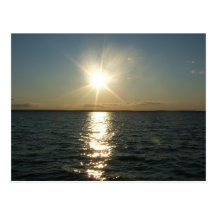 RI Ozean-Sonnenuntergangpostkarte